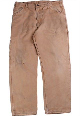 VINTAGE 90'S DICKIES TROUSERS / PANTS WORKWEAR TAN