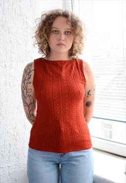 Vintage WOLFORD Cupper Textured Tank Top