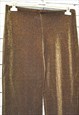 VINTAGE BLACK/GOLD LUREX KNIT JERSEY SEE THROUGH PANTS