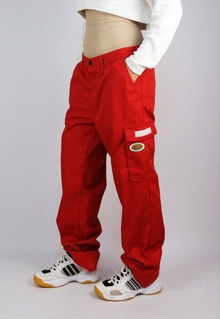 VINTAGE UNISEX WORKER PANTS WORK-WEAR BAGGY TROUSERS
