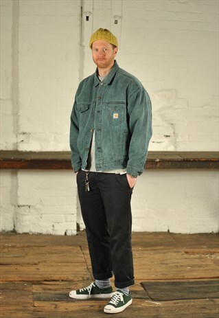 90S CARHARTT BLANKET LINED TRUCKER JACKET
