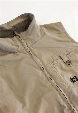 BEIGE JACK WOLFSKIN UTILITY CARGO JACKET