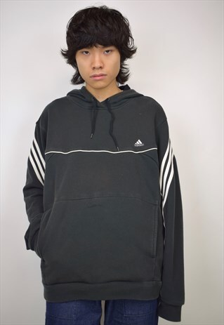 VINTAGE 90S ADIDAS BLACK HOODIE