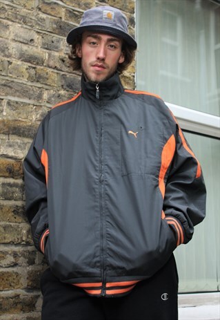 OVERSIZED RETRO / 90'S / PUMA / GREY JACKET