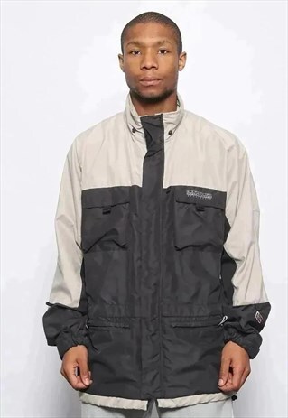 VINTAGE NAPAPIJRI JACKET BLACK BEIGE