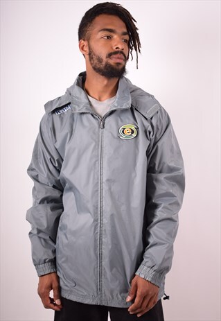 KAPPA MENS VINTAGE ENERGIE HOCKEY RAIN JACKET XXXL GREY 90S