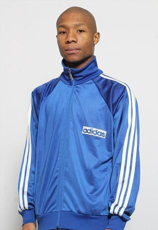 VINTAGE ADIDAS ORIGINALS BLUE TRACK JACKET