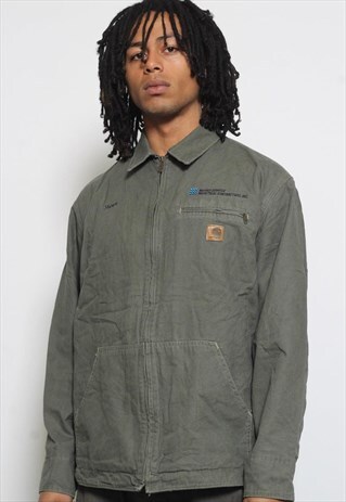 VINTAGE CARHARTT GREEN WORKWEAR JACKET