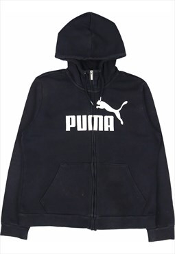 Puma 90's Spellout Zip Up Hoodie XLarge Black
