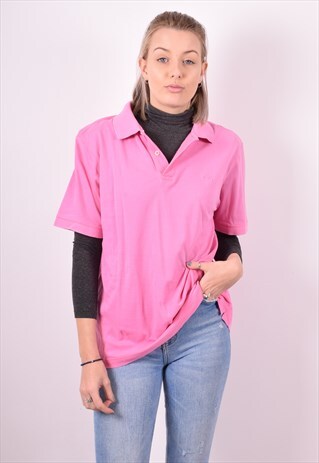 SERGIO TACCHINI WOMENS VINTAGE POLO SHIRT LARGE PINK 90S