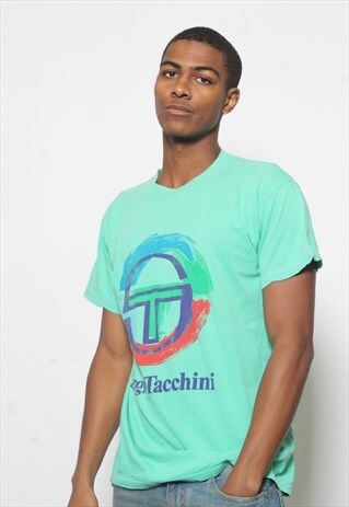 VINTAGE SERGIO TACCHINI LOGO T-SHIRT GREEN