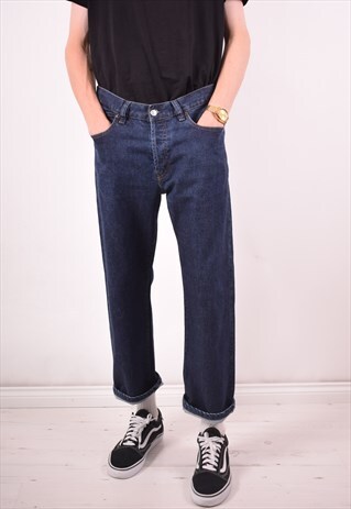 DIESEL MENS VINTAGE JEANS W32 L26 BLUE 90S