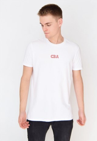 WHITE CBA (RED) T-SHIRT