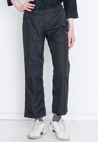 VINTAGE BLACK WIDE LEG REEBOK RETRO JOGGERS