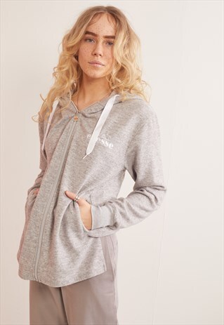 VINTAGE ELLESSE ZIP-UP HOODIE GREY