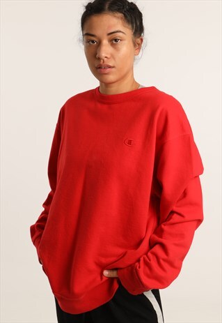 VINTAGE CHAMPION EMBROIDERED LOGO SWEATSHIRT