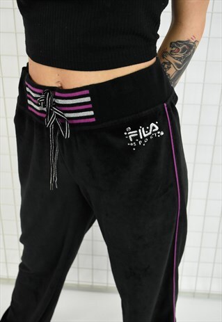 VINTAGE VELVET FILA TRACKSUIT BOTTOMS