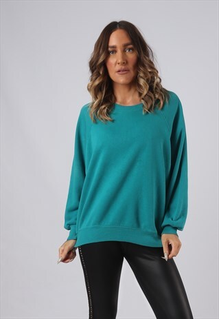 SWEATSHIRT JUMPER OVERSIZED PLAIN LEE UK 16 (HW5H)