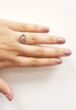 HEART SILVER DAINTY RING