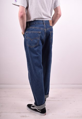 LEVI'S 550 MENS VINTAGE JEANS W34 L34 BLUE 90'S