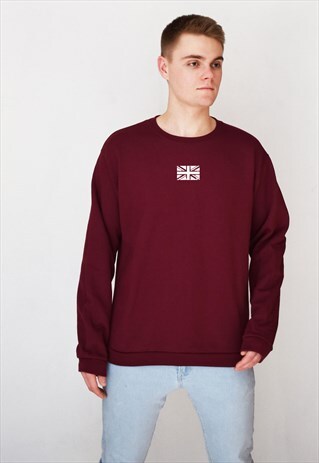 BURGUNDY GB (WHITE) SWEATSHIRT