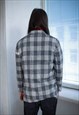 VINTAGE 90'S GREY/BLACK PLAID BLAZER