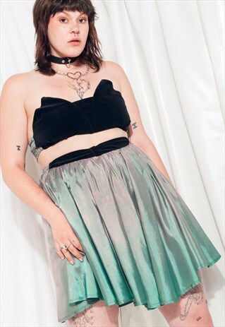 REWORKED COORDINATES 80S VINTAGE PARTY SET SKIRT BUSTIER