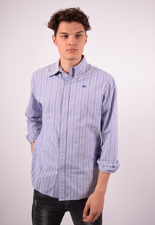 VINTAGE KAPPA SHIRT STRIPES BLUE