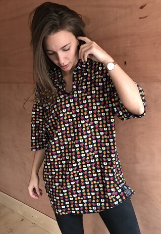 PATTERNED OVERSIZED RETRO VINTAGE UNISEX FESTIVAL SHIRT