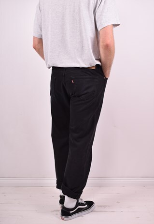LEVI'S 501 MENS VINTAGE JEANS W34 L32 BLACK 90'S