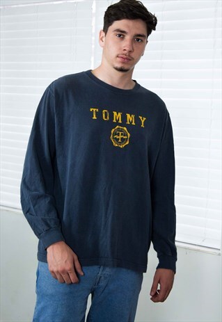 VINTAGE TOMMY HILFIGER T-SHIRT LOGO 90S L 10.5