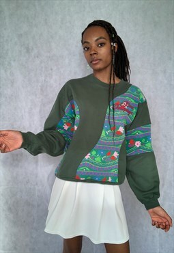 Reworked Vintage Floral Print Sweatshirt