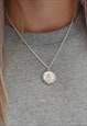 18" Silver Saint Christopher Coin Necklace