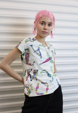 RARE ANGELS LETTERS MONOGRAM TOP T-SHIRT