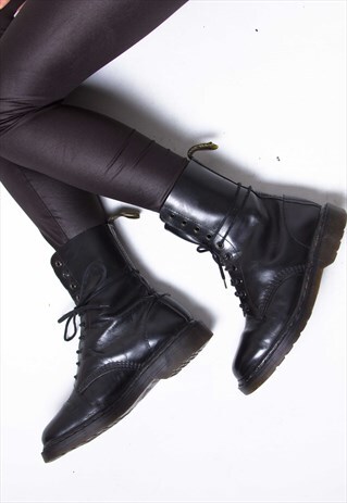 VINTAGE 90S DR MARTENS 10 EYELET BOOTS ID:9009