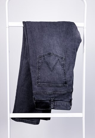 VINTAGE WRANGLER JEANS BLACK DENIM 34W 30L