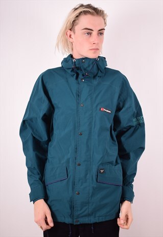 BERGHAUS MENS VINTAGE JACKET LARGE GREEN 90S