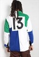 VINTAGE 90'S RUGBY SHIRT JERSEY BLOCK COLOUR MULTI
