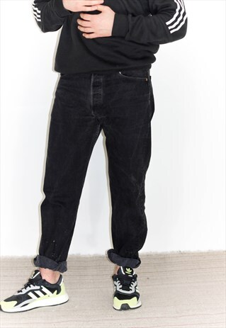 VINTAGE 90'S 501 LEVI'S BUTTON FLY BLACK JEANS