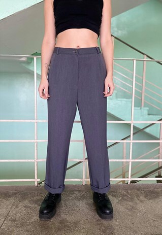 VINTAGE 90S GREY MINIMALIST PANTS