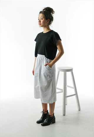PLEATED WHITE SKIRT / CIRCLE SUMMER SKIRT