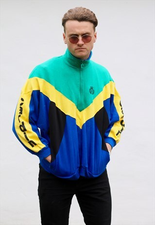 PIERRE CARDIN 1/4 ZIP USA STUNNING RETRO SWEATSHIRT