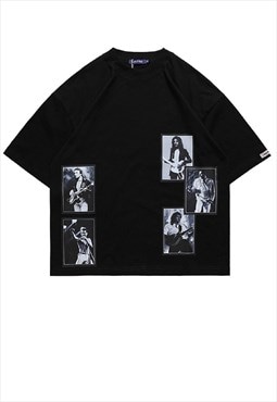 Bohemian Rhapsody t-shirt rock band tee Queen top in black
