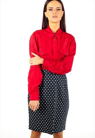 VINTAGE POLKA DOT PENCIL SKIRT ACSK39