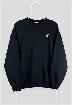 Vintage McDonalds Black Sweatshirt Large Official