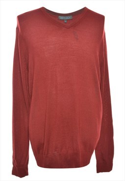Maroon Britches Long Sleeved Jumper - L