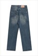 BLUE WASHED DENIM JEANS PANTS TROUSERS
