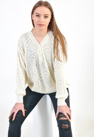 VINTAGE 80'S JUMPER IN BEIGE