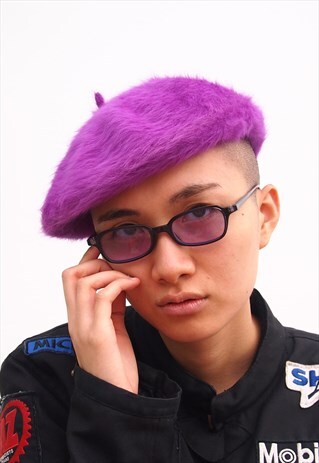 PURPLE FLUFFY BERET