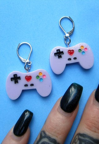 LILAC GAME CONSOLE CONTROLLER KITSCH EARRINGS
